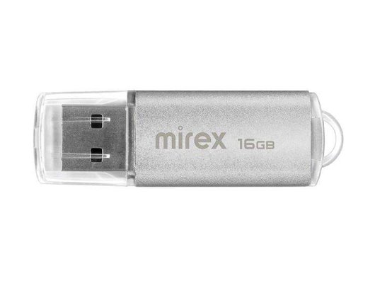 USB Флеш Mirex 16Gb UNIT SILVER (13600-FMUUSI16)